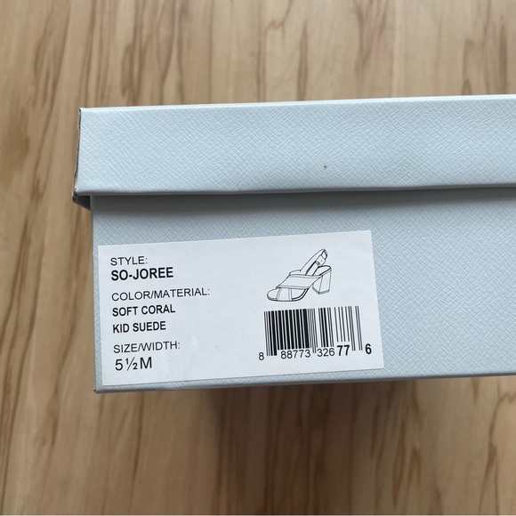 Sole Society So-Joree Sandal in Soft Coral Suede - Picture 5 of 5